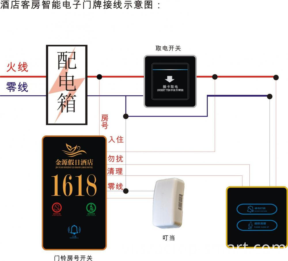 Sơ đồ nối cửa Sơ đồ nối dây điện áp cao Doorbell Doorplate Wiring Diagram High Voltage Weak Current